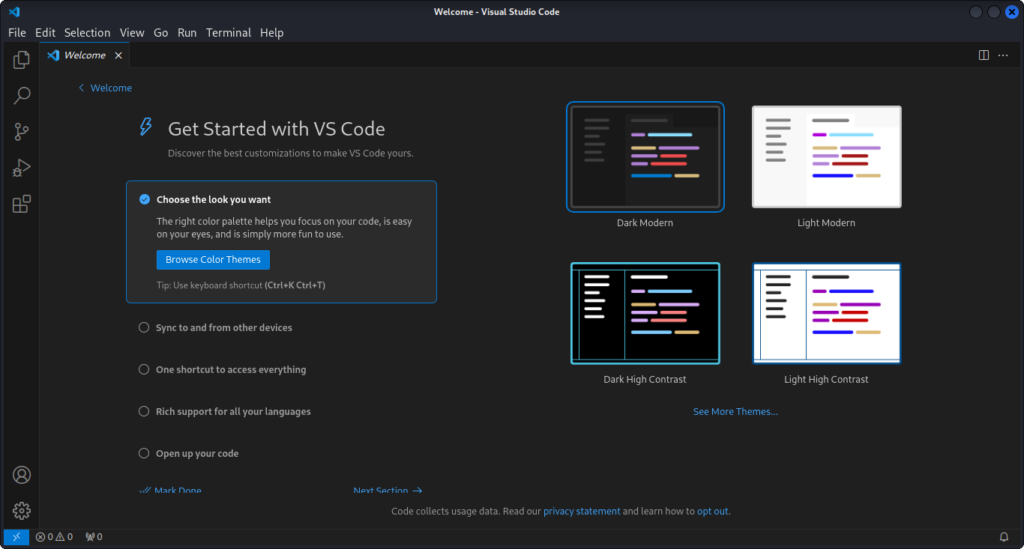 Instalación de Visual Studio Code en Kali Linux - Hack Underway